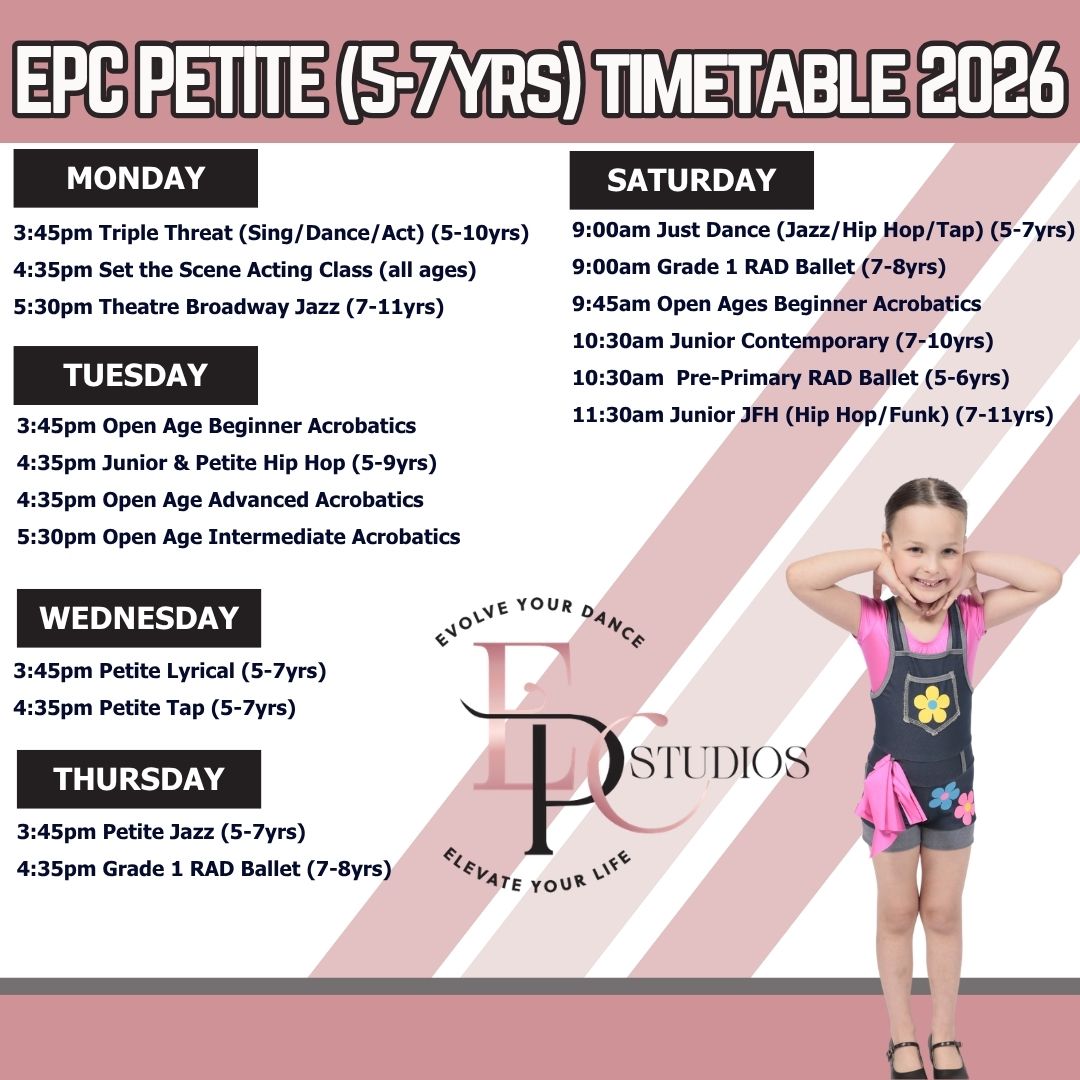 5-7 Years Petite Timetable